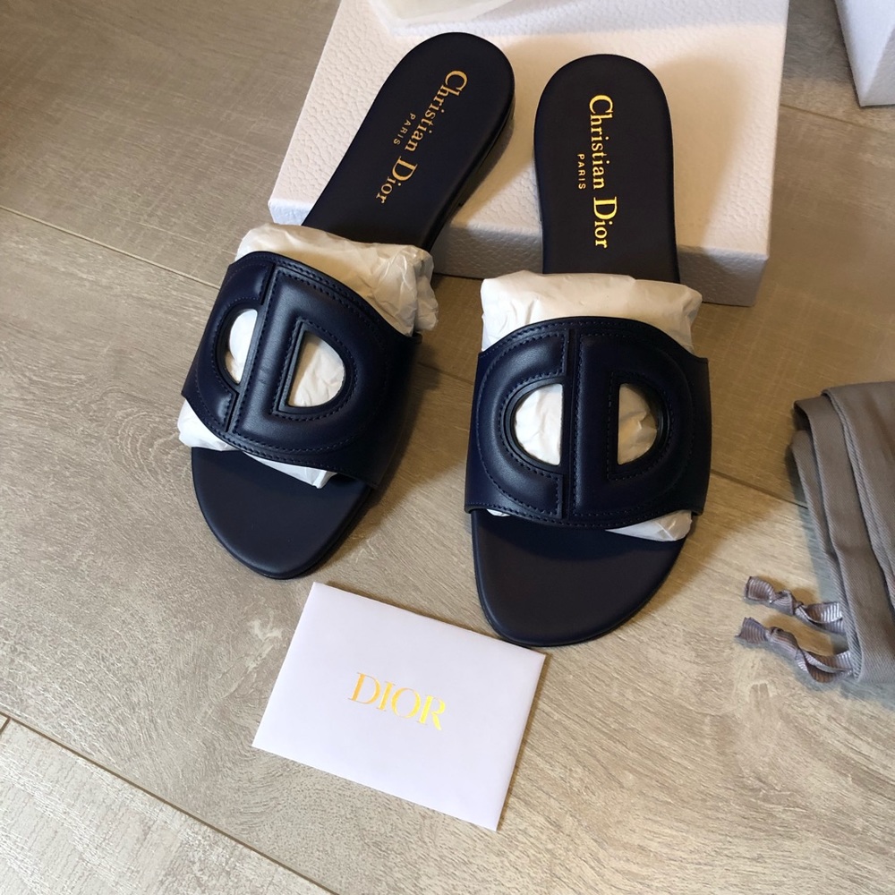 Brand 🆕 Dior D Club Slides in Bleu France